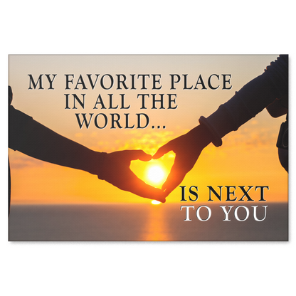 "Next To You" Sunset Premium Canvas