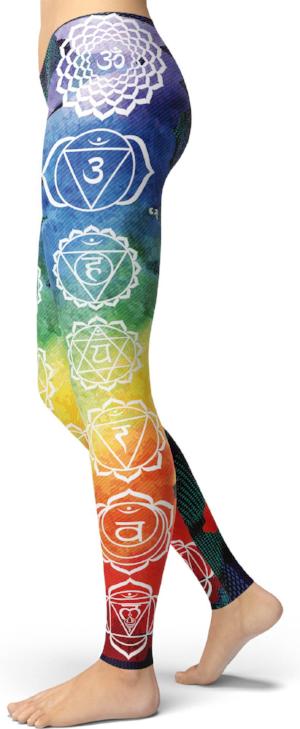 Seven Chakras Colorful Leggings