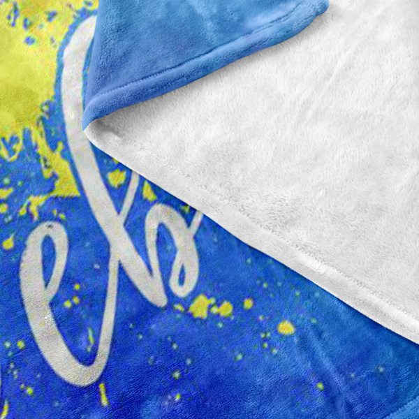 Personalized "Tennis Ball Splash" Premium Fleece Blanket