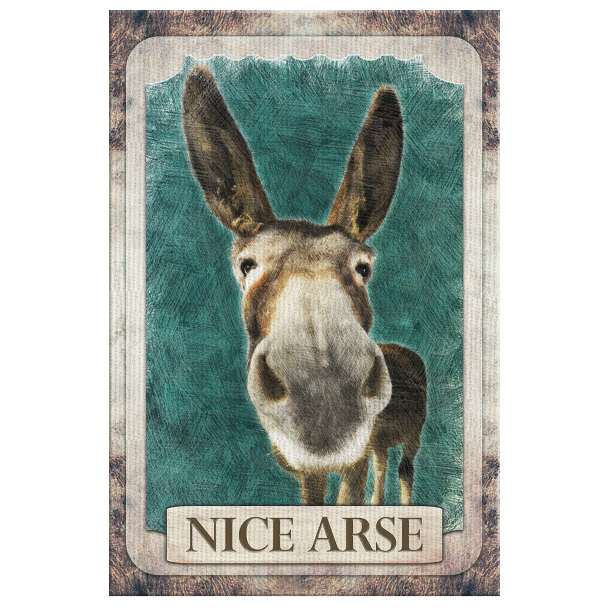"Donkey - Nice Arse" Bathroom Premium Canvas Wall Art