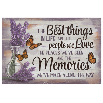 "The Best Things - People, Places, Memories" Premium Canvas