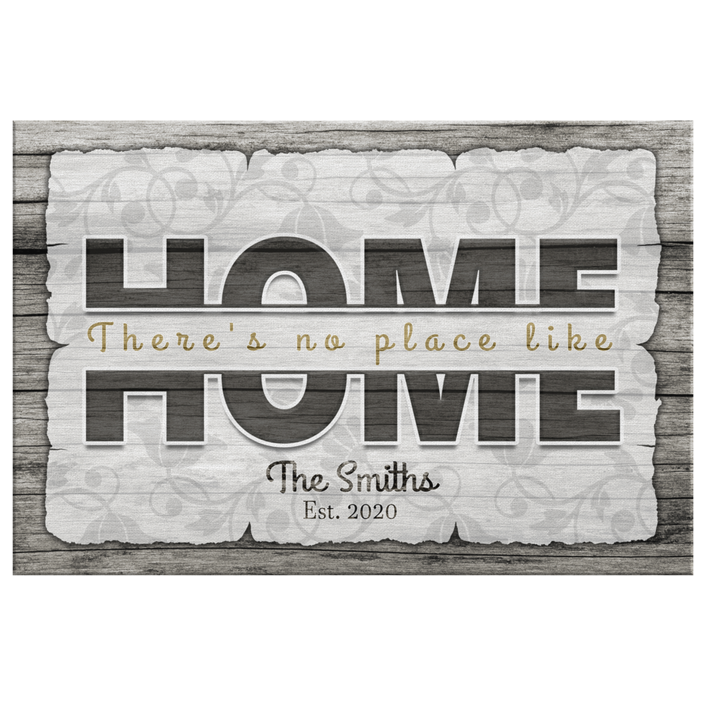 Personalized "There's No Place Like Home" Premium Canvas