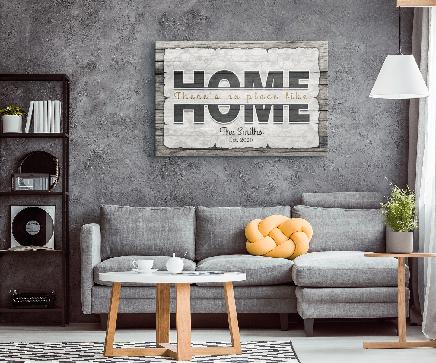 Personalized "There's No Place Like Home" Premium Canvas