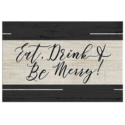 Personalized "Eat, Drink, & Be Merry" Premium Canvas