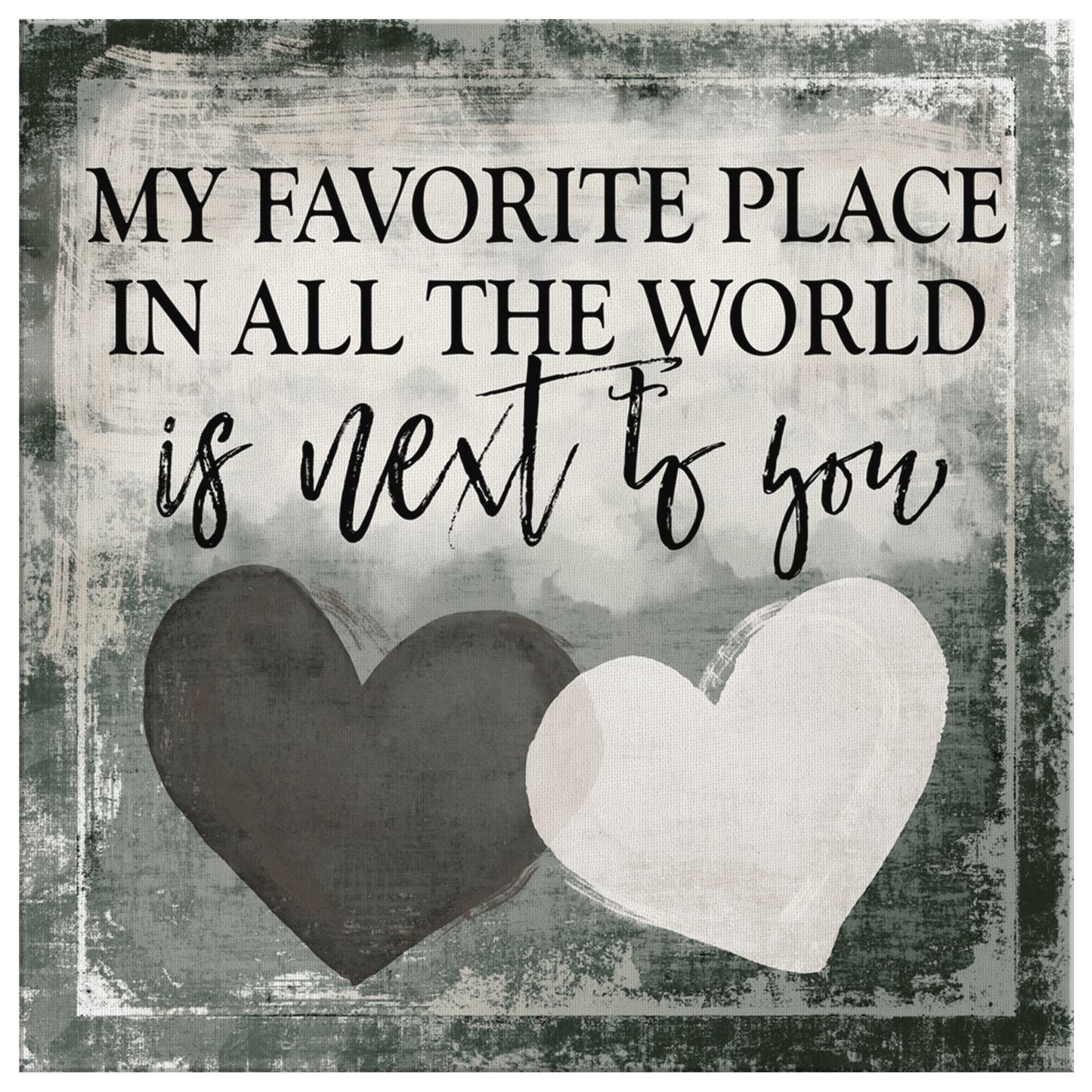 Personalized "My Favorite Place Is Next To You" Premium Canvas