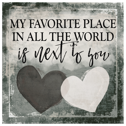 Personalized "My Favorite Place Is Next To You" Premium Canvas
