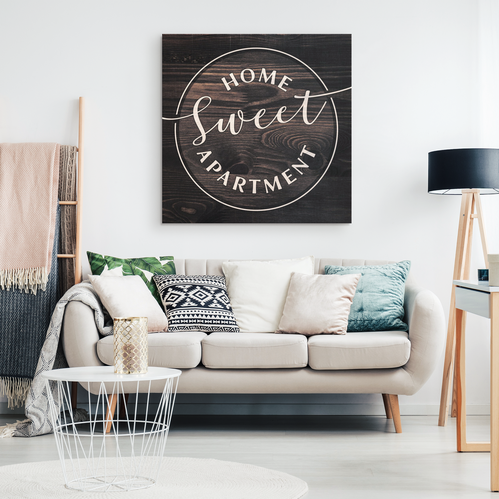 "Home Sweet Apartment" Premium Canvas sign
