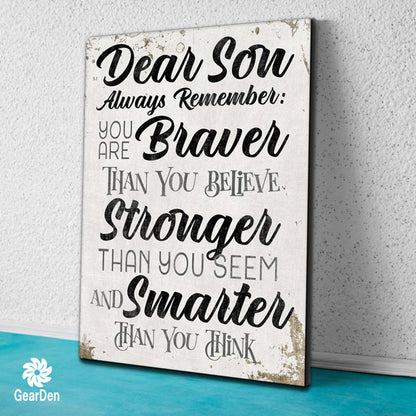 Personalized "Always Remember.." Inspirational Premium Canvas