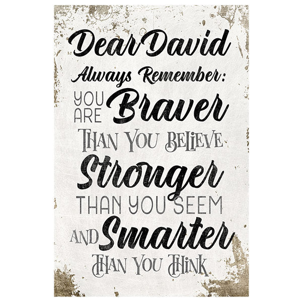 Personalized "Always Remember.." Inspirational Premium Canvas