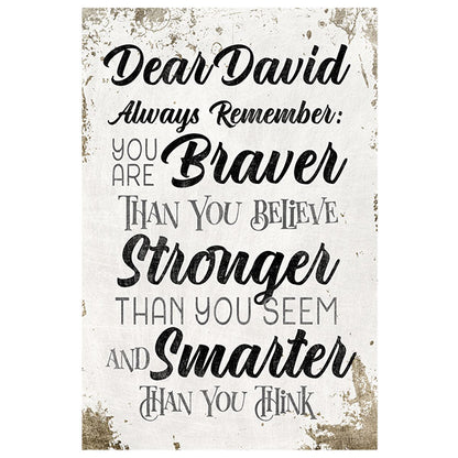 Personalized "Always Remember.." Inspirational Premium Canvas