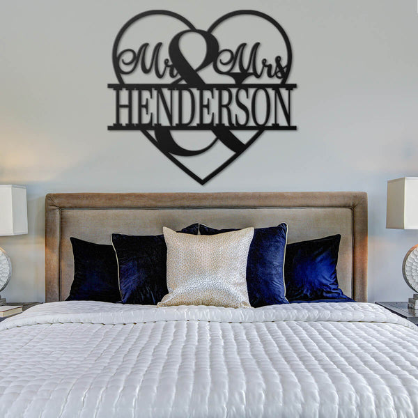 comfy duvet - personalized couples metal wall art - GearDen