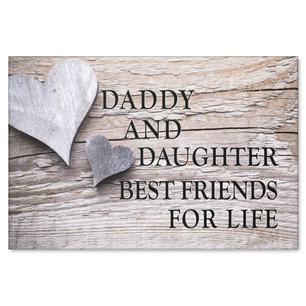 "Daddy And Daughter" Premium Canvas