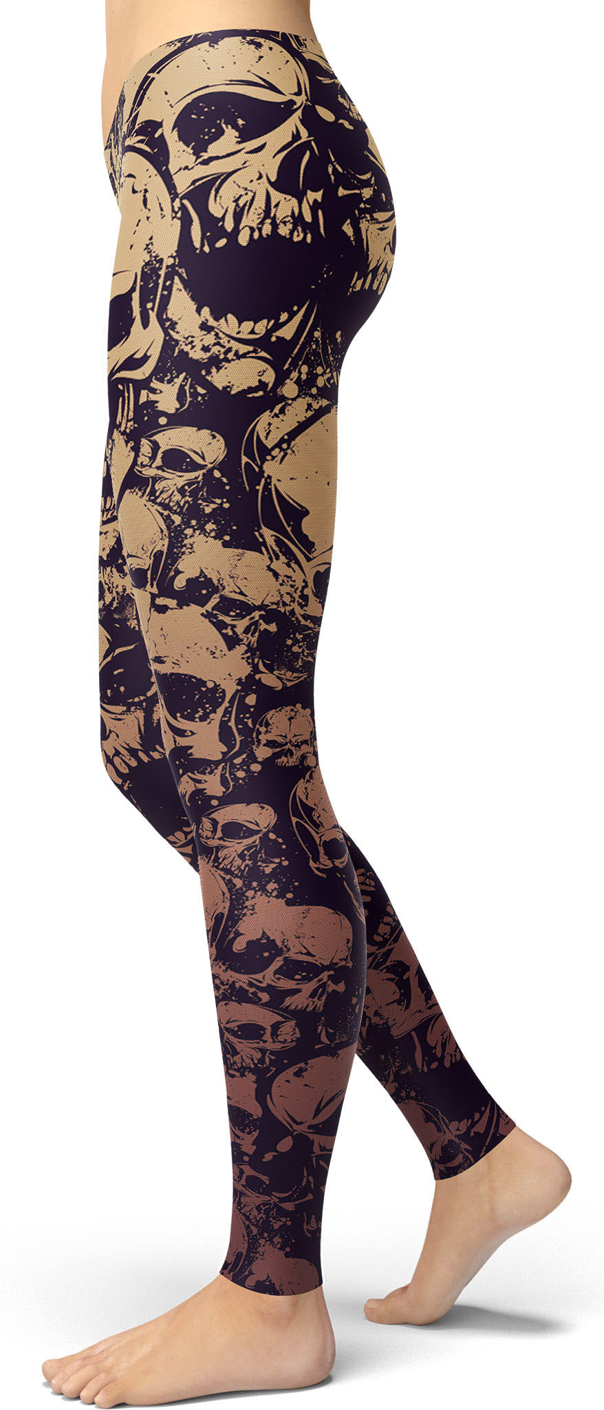 Goth Skulls Pattern Leggings