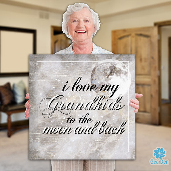 "I Love my Grandkids to the Moon and Back" Premium Canvas