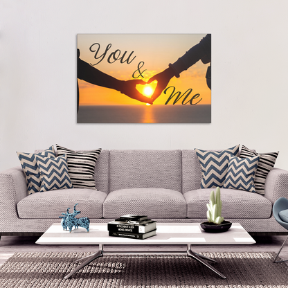 "You & Me" Premium Sunset Canvas