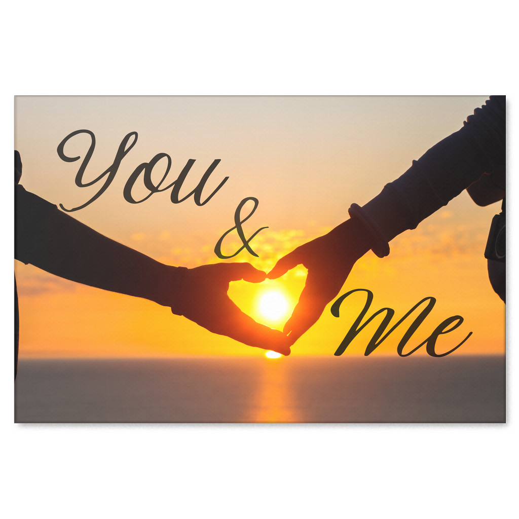 "You & Me" Premium Sunset Canvas