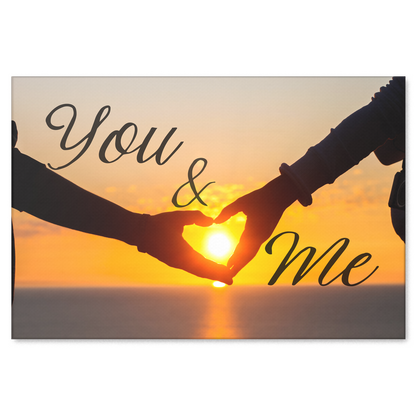 "You & Me" Premium Sunset Canvas