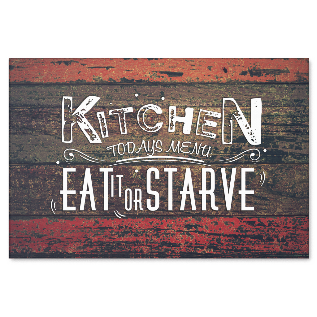 "Kitchen - Today's Menu" Premium Canvas