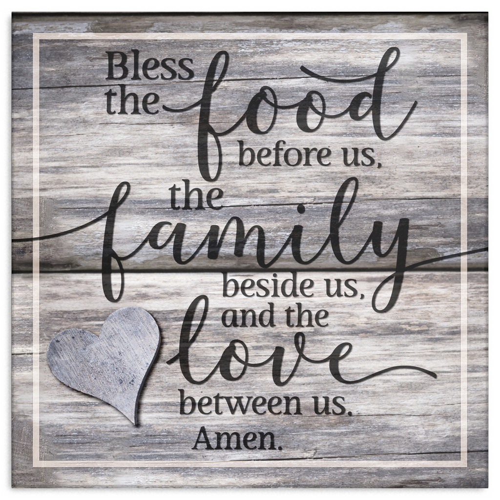 "Food, Family, Love" Premium Canvas