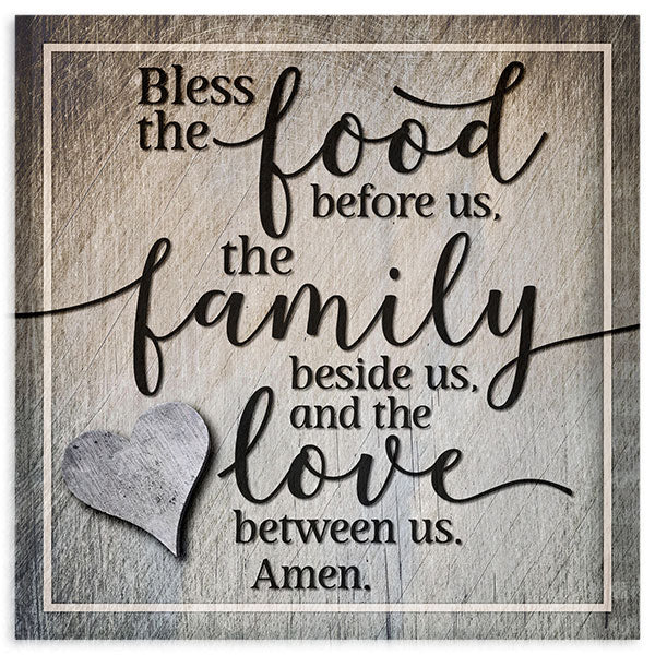 "Food, Family, Love" Premium Canvas