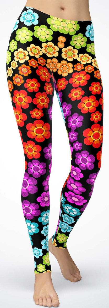 Rainbow Flower Leggings
