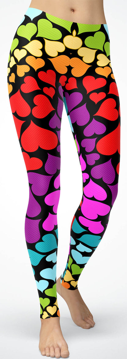 Rainbow Hearts Leggings