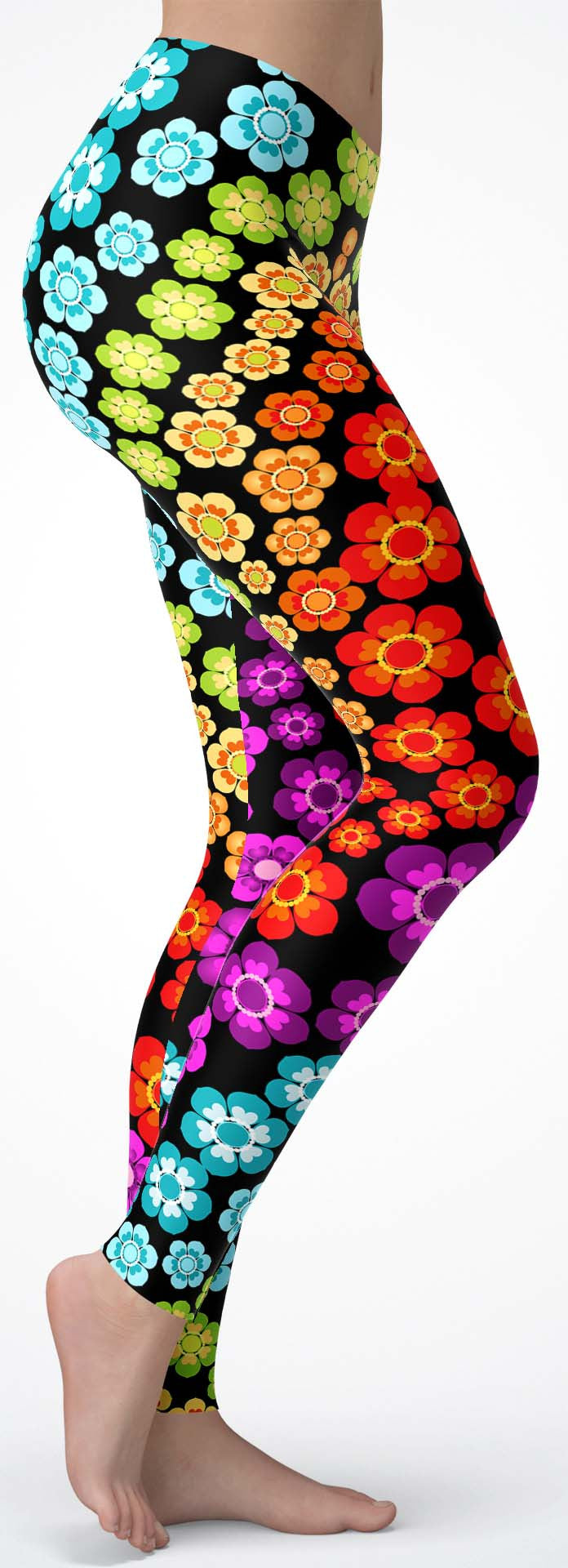 Rainbow Flower Leggings