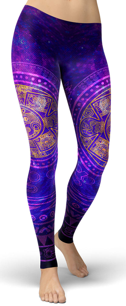 Purple Aztec Leggings
