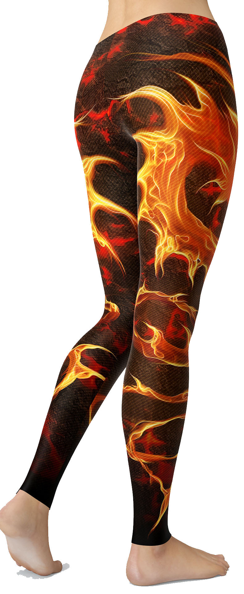 Dragon Fire Yoga Leggings high Waist, Full Length, Silky Soft