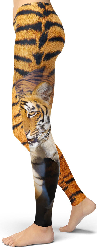 Tiger Face: Up Close and VERY Personal Art Photo Leggings for Sale by  DEC02