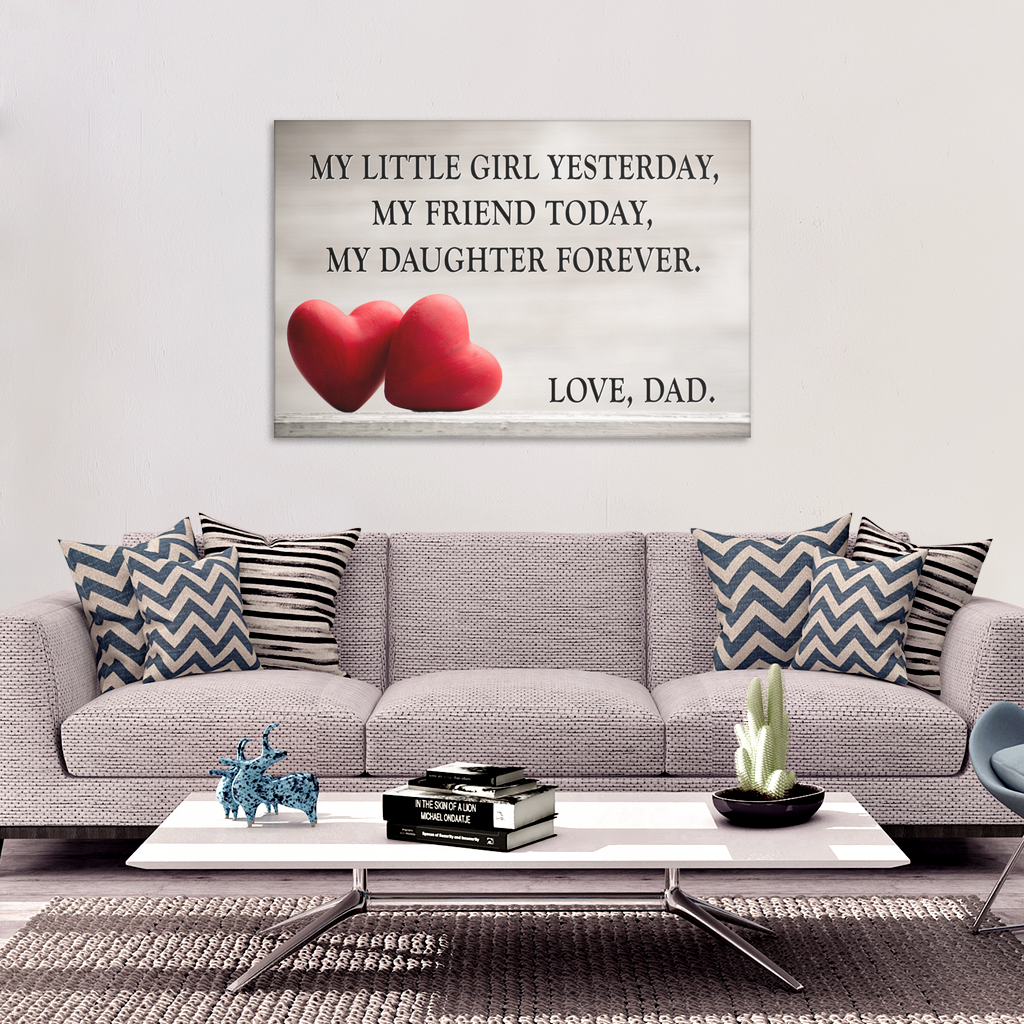 "My Daughter Forever - Love, Dad" Premium Canvas