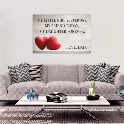 "My Daughter Forever - Love, Dad" Premium Canvas