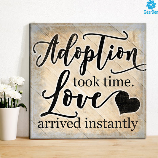 "Love Arrived Instantly" Canvas Wall Art