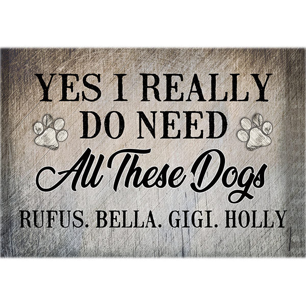 Personalized "All These Dogs" Premium Canvas