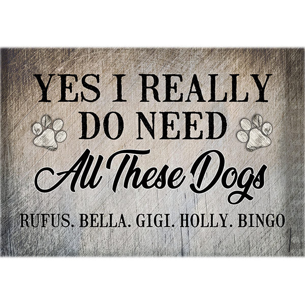 Personalized "All These Dogs" Premium Canvas