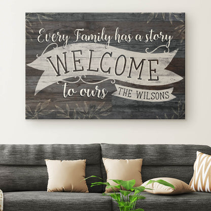 Personalized "Welcome to Our Story" Premium Canvas