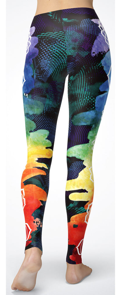 Seven Chakras Colorful Leggings