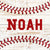 Personalized Baseball Name Canvas Wall Art