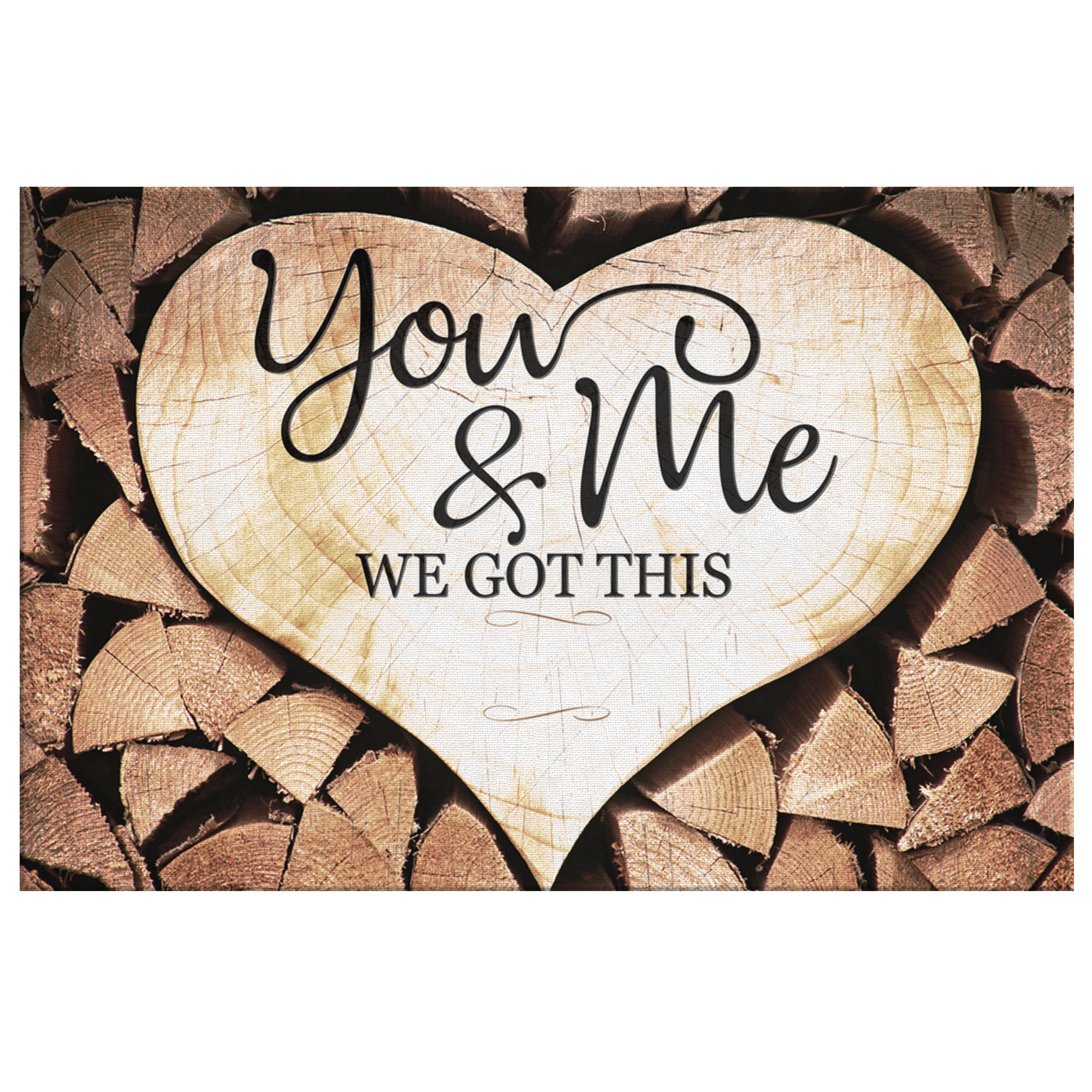 Personalized "You & Me We Got This" Premium Rustic Canvas Wall Art
