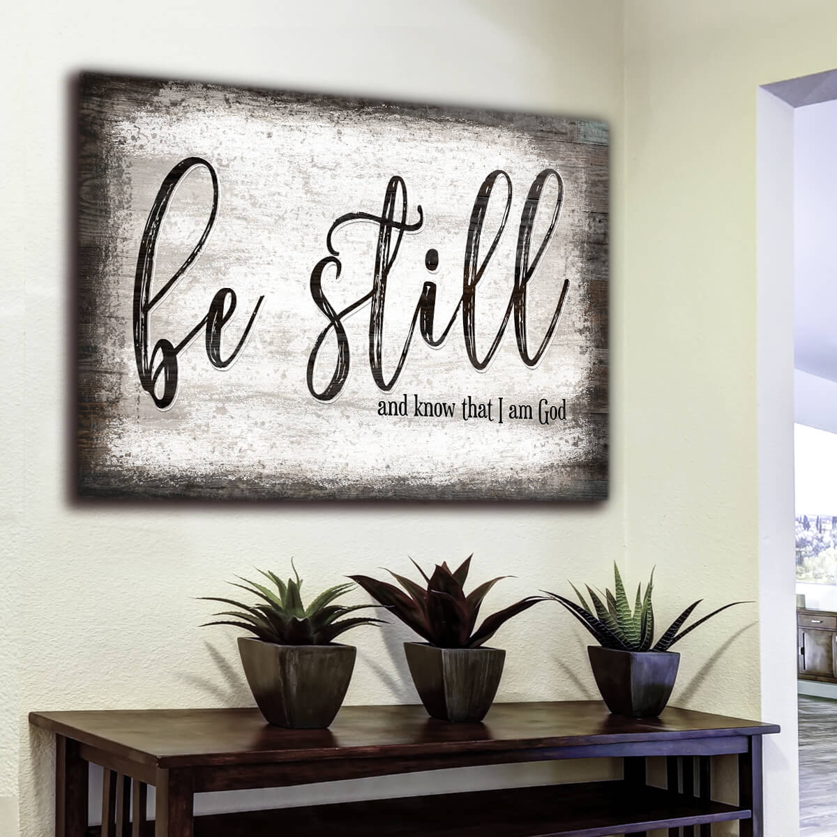 "Be Still And Know That I Am God" Premium Canvas Wall Art