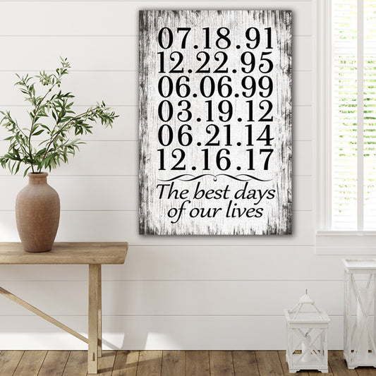 Personalized "The Best Days Of Our Lives" Premium Canvas