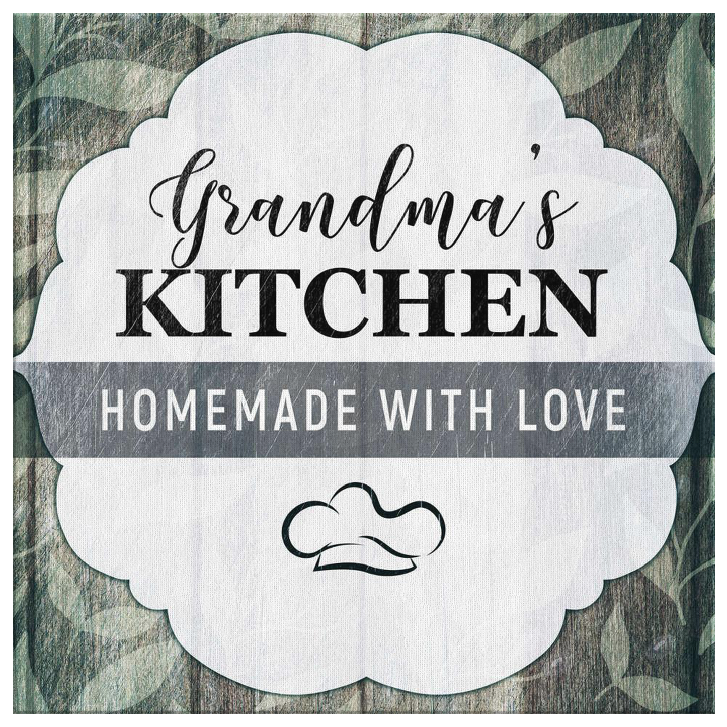 Personalized "Grandma's Kitchen - Homemade With Love" Premium Canvas
