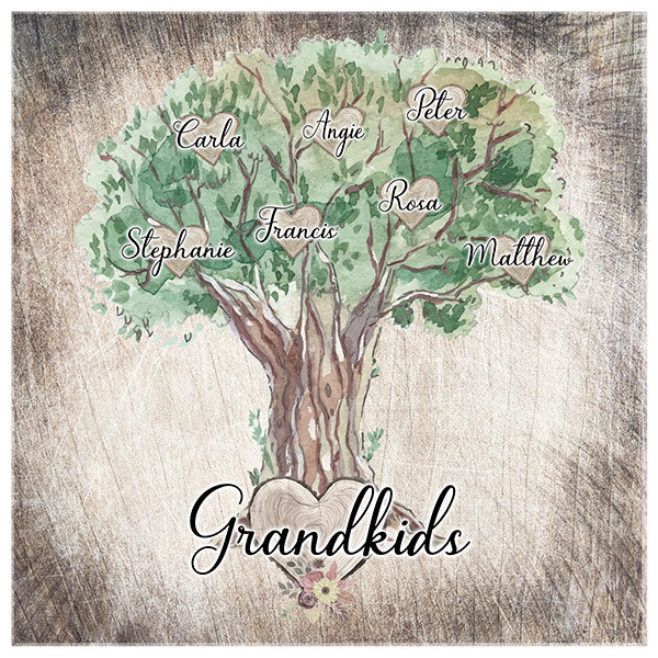 Personalized Family "Names On Tree" Premium Canvas