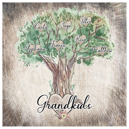 Personalized Family "Names On Tree" Premium Canvas