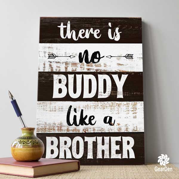 "No Buddy Like A Brother" Canvas Wall Art