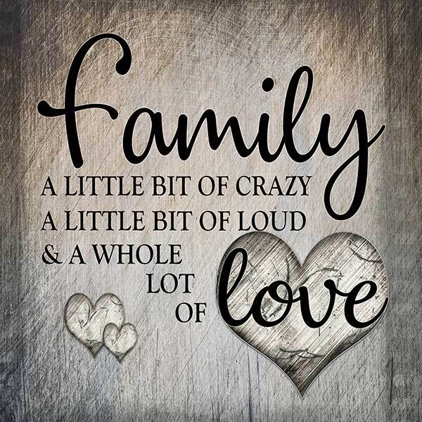 &quot;Family.. Love&quot; Premium Square Canvas Wall Art