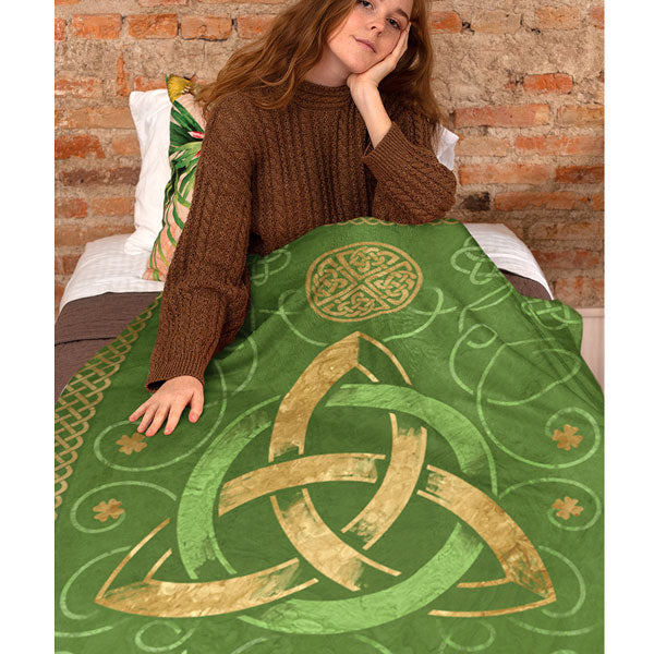 Celtic Knots Design Premium Irish Fleece Blanket