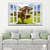 "Curious Cow At Window" Premium Canvas