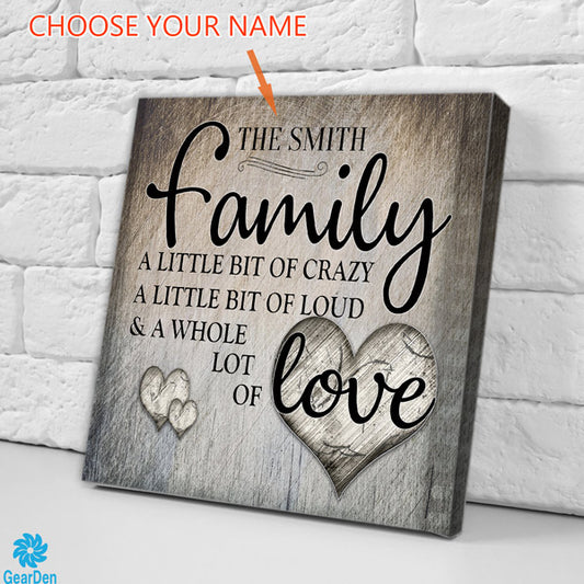 Personalized "Family.. Love" Premium Canvas