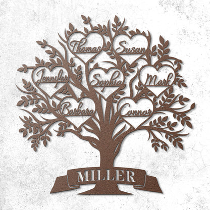 Personalized "Family Tree" Custom Metal Sign